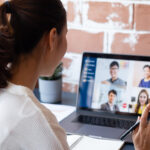 A young woman builds a digital network