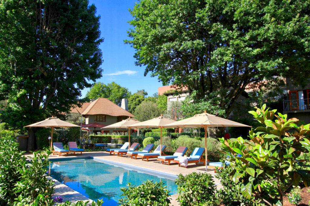image of a pool deck at The Peech Hotel in Johannesburg in South Africa